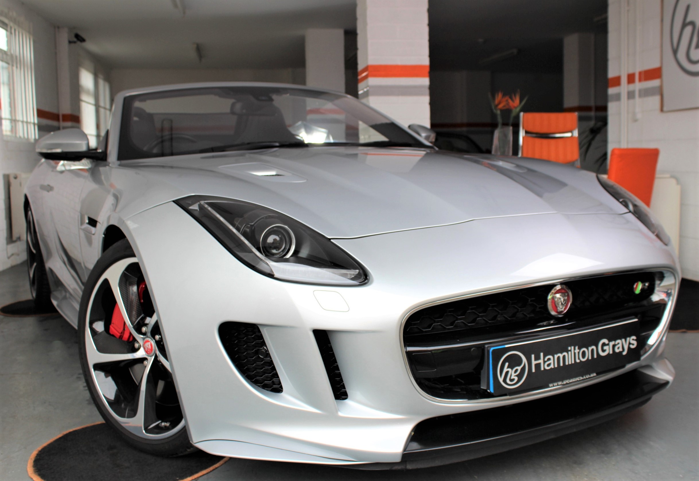 2016 (16) Jaguar F-Type 5.0 V8 Supercharged R (550 bhp) Convertible (AWD) In Silver,  27k, FJSH.Great Spec’ (SOLD)