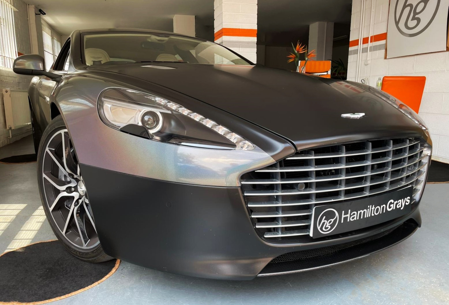 2014 (14) Aston Martin Rapide 6.0 V12 S T-Tronic II. Finished in Satin Black with 3M Gloss Phychedelic Wrap by YIANNIMIZE of LONDON. Fantastic Paint Fleck. [1 Off] Only 34k. Special Car  (SOLD)
