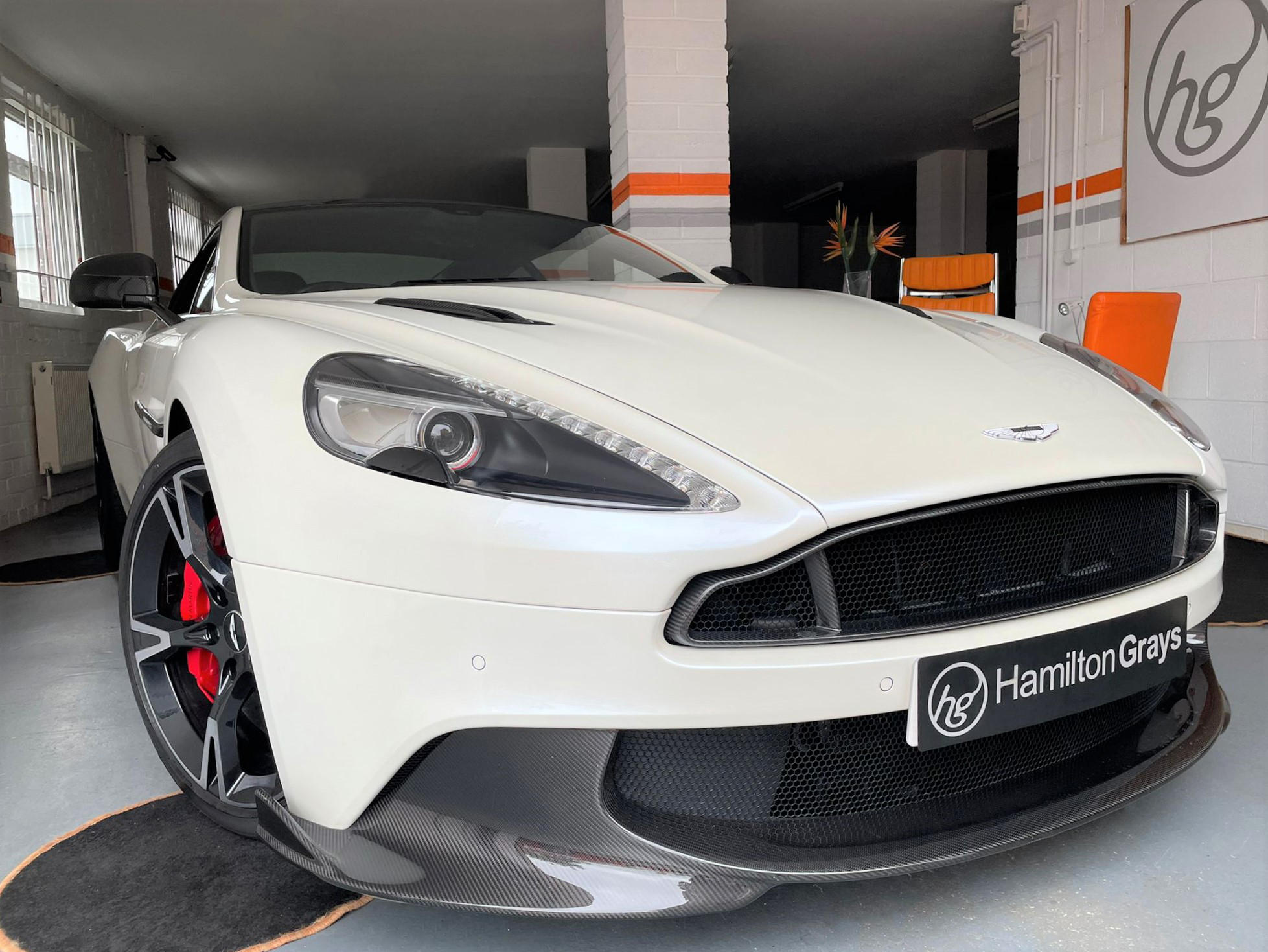 2017 (17) Aston Martin Vanquish S 5.9 V12 ‘All-Carbon Car’ Touchtronic III. Morning Frost White over Obsidian Black Hide.. 18k,  FAMSH. FBPPF. Outstanding Car..     (SOLD)