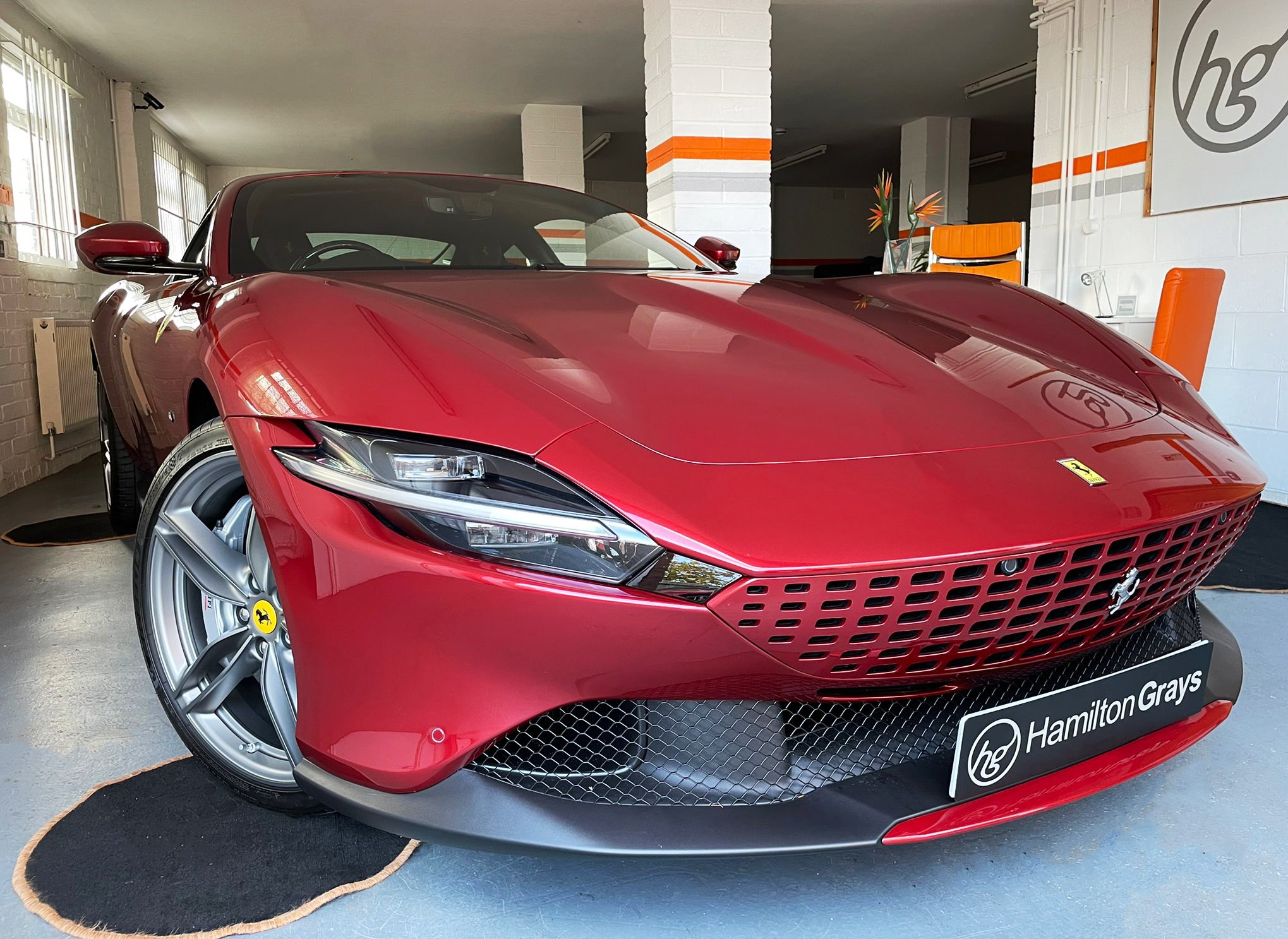 2021 (21) Ferrari Roma 3.9T V8 F1 DCT. In Rosso Fiorano Metallic with Nero Hide. £27k+ Options. July Car.. Delivery mls. ‘VAT Q’.. As New.. (SOLD)