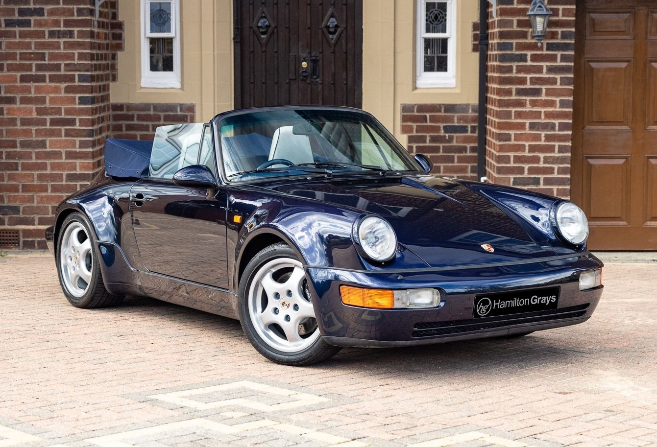1992 (J)  Porsche 911 [964] Carrera 2 Tiptronic Cabriolet. Genuine ‘Turbo Look’ UK Wide-Body.. In Midnight Blue with Full Linen Hide.. Only 55k. Very Rare Car, Superb Example. £99,950