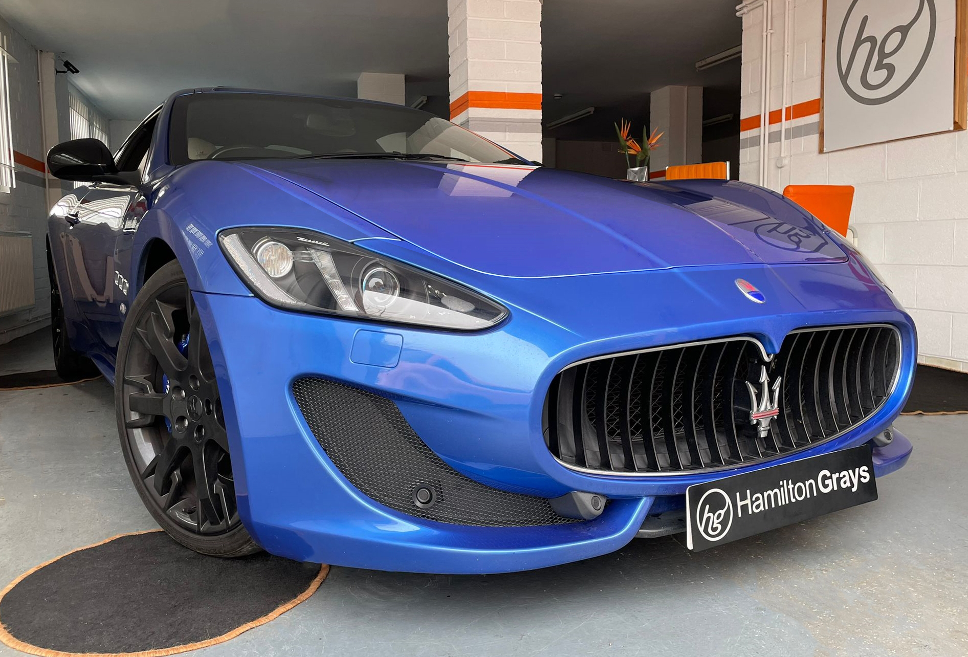 2013 (13) Maserati Granturismo 4.7 V8 Sport Coupe. Finished in Blu Sofisticato with Bianco Hide. 48k. FSH.. A Really Striking Car!  (SOLD)