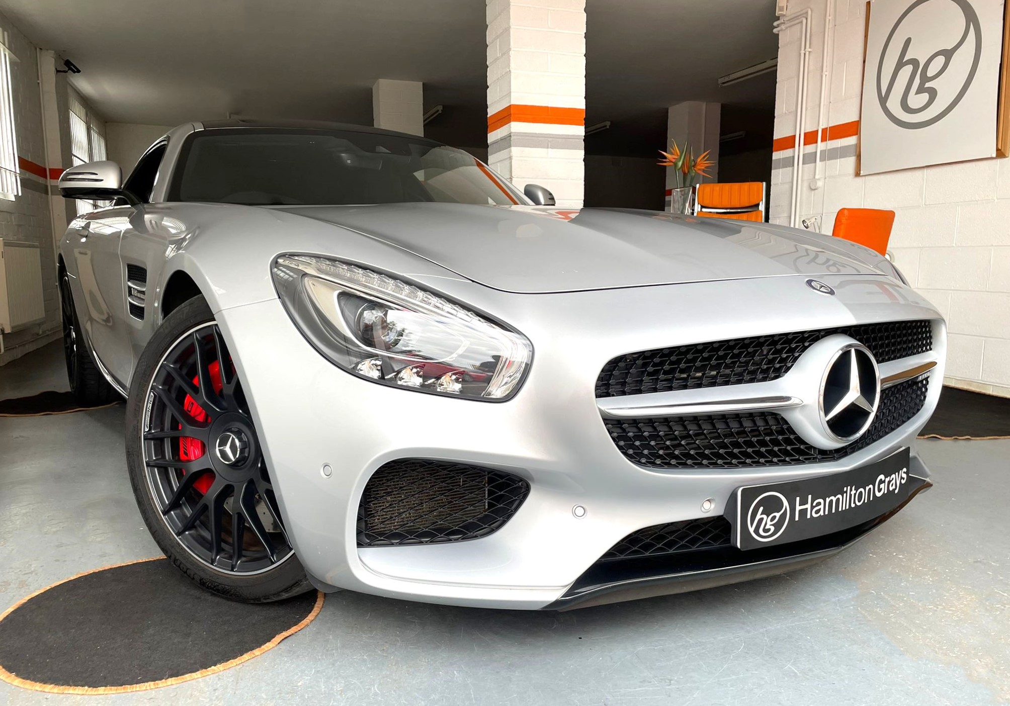 2016 (16) Mercedes-Benz AMG GT 4.0 V8 BiTurbo S (Premium) SpdS DCT. In Iridium Silver with Full Black Nappa Leather Interior. FBMWSH. Just 29k.. Striking! Just Serviced MB 5.9.22. / MOT (SOLD)
