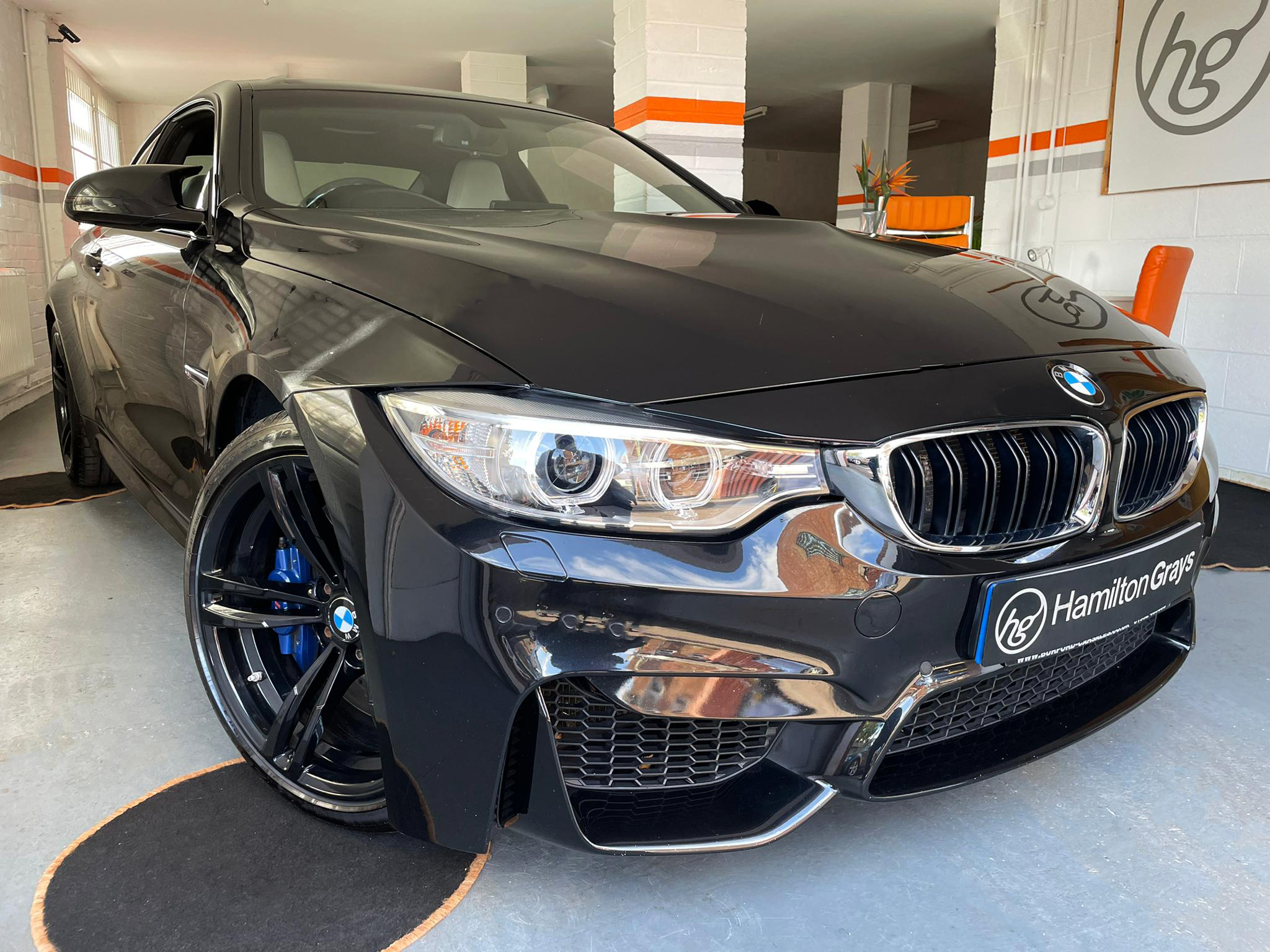 2016 (16) BMW M4 3.0 BiTurbo DCT Coupe. In Sapphire Black Metallic with Full Ivory Leather Interior. 61k.. FSH. Carbon Fibre Roof. Great Example.. (SOLD)