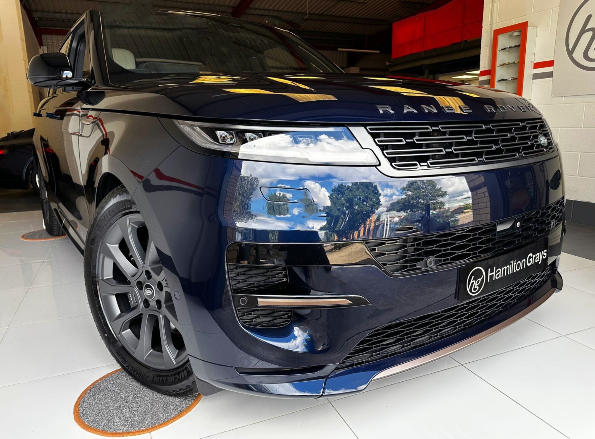 2023 (23) Range Rover Sport 3.0 D300 MHEV Dynamic SE 4WD. In Portofino Blue Metallic over Light Cloud / Ebony Leather. Just 1,050miles. With Extensive Spec’. Mild Hybrid Version..  (SOLD)