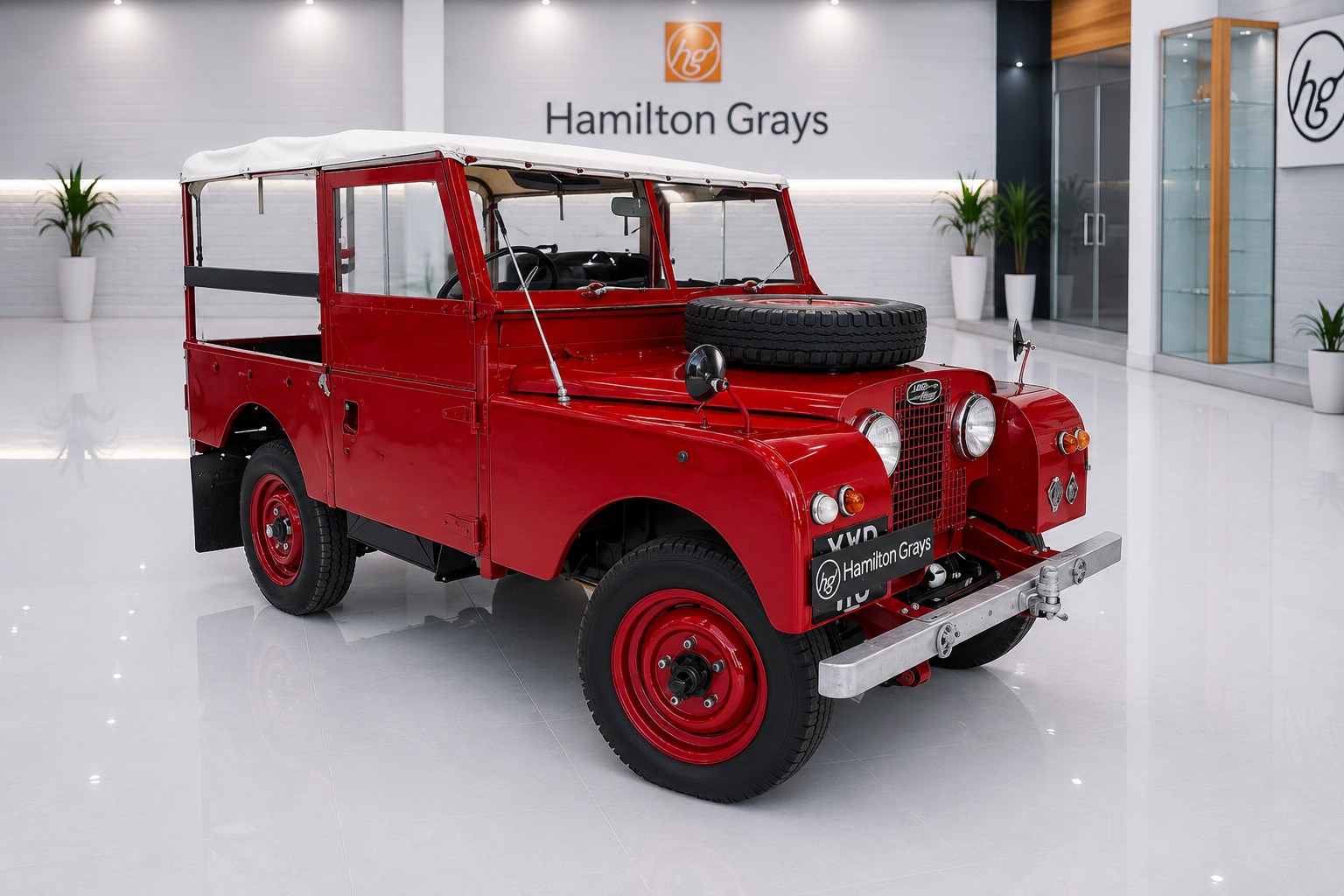 1957 Land Rover Series 1, Manual 2,000cc. Soft Top Pickup. In Fire Engine Red. Full Restoration. Just 20,051miles.. 1 Owner from New!  £34,950