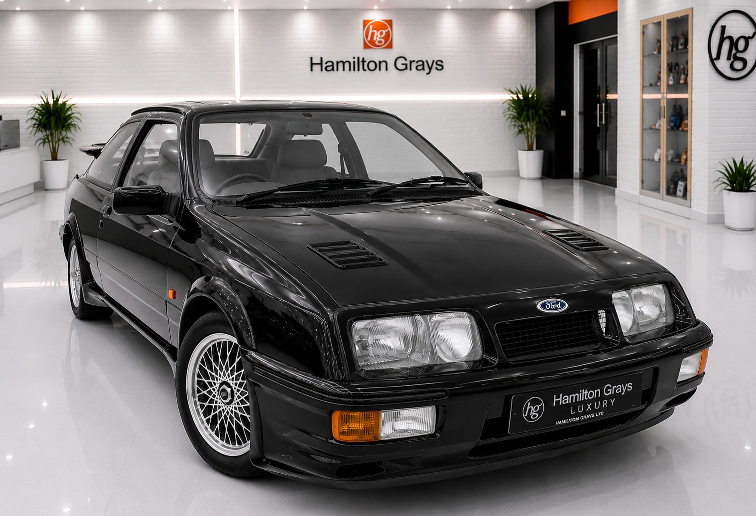 1987 (D) Ford Sierra 2.0 RS Cosworth Hatchback 3dr Manual. In Black with RS Grey Cloth Interior. UK Supplied, Stock Car, Becoming Rare.  £87,950