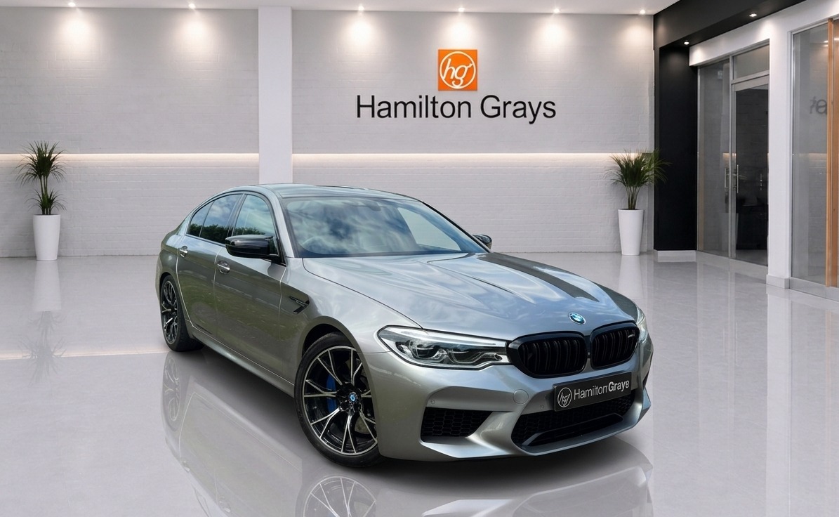 2020 (20) BMW M5 4.4i V8 Competition Steptronic xDrive. Donington Grey with Silverstone 2 Merino Leather. 66k.. FBMWSH. Comfort Pack.. £39,950