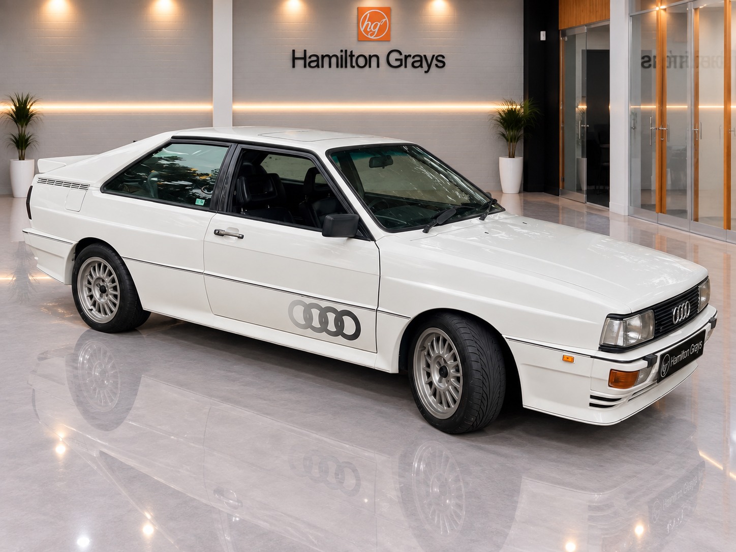 1986 (D) Audi quattro 2.1 10V Manual (200 bhp) In Alpine White with Full Black Leather Interior. 89k. FSH. Same Owner for the Last 27 Years.. £52,950